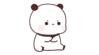 🍩 panda, cute, animal, cartoon, kawaii, sticker telegram sticker