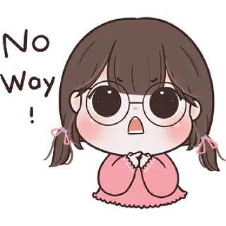 🥨 Na WOy! sticker, cartone animato, ragazza, espressione, scioccata telegram sticker