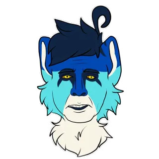 👽 Furry, Meme, Nicolas Cage, Divertido, Retrato, Animal telegram sticker