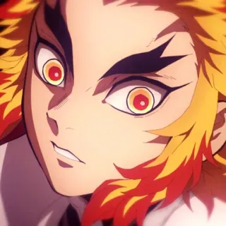 🔥 Rengoku Demon Slayer Anime, Demon Slayer, Rengoku, Feuer, Charakter whatsapp sticker