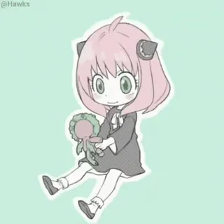 ❤️ Anya Forger Spy × Family Anime, Cartoon, Spy x Family, Anya Forger, süß, Kawaii telegram sticker