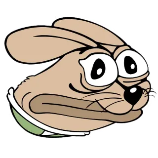 🐰 Pepe, grenouille, mème, dessin animé, culture Internet whatsapp sticker
