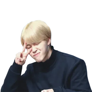 ✌️ ピースマーク, KPOP, ジミン, 歌手, 金髪, 人 telegram sticker