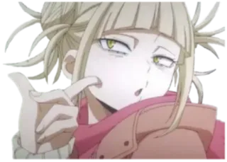 😧 Himiko Toga My Hero Academia 动漫, 漫画, 反派, 女孩, 渡我, 被身子 telegram sticker