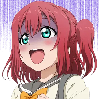 😅 Anime, Manga, Cartoon, Expressie, Geschrokken, Bang, Bezorgd telegram sticker