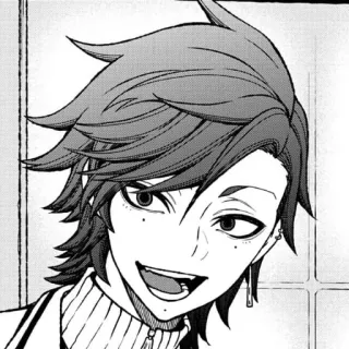 😄 Anime, Manga, Sourire, Homme telegram sticker