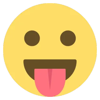 😛 Emoji, Smiley, Gesicht, Zunge, Gelb whatsapp sticker