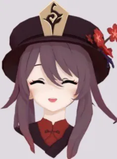 ☺ Hu Tao Genshin Impact Anime, Hu Tao, Genshin Impact, Video game, Personagem, Sorrindo telegram sticker