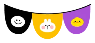 👻 uśmiech, królik, kurczak, słodki, kreskówka telegram sticker