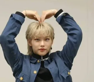 ❤️ kpop, azjatycki, serce, felix, stray kids telegram sticker