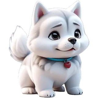 😩 Hund, süß, Welpe, Tier, Husky, Cartoon whatsapp sticker