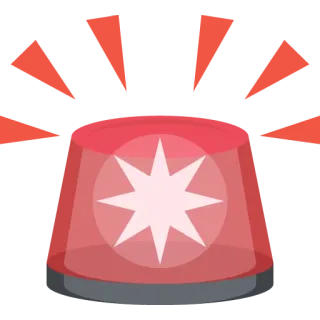 🏥 sirène, urgence, alerte, avertissement, balise, danger whatsapp sticker