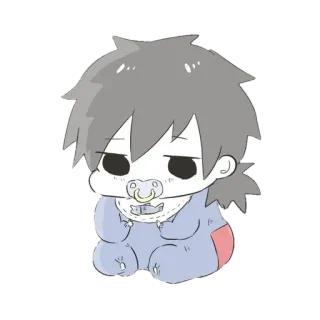 🌟 bebé, chupete, niño, infante, lindo, dibujo animado, babero telegram sticker