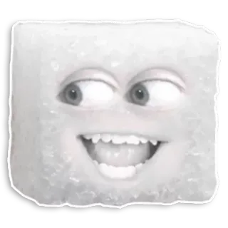 😖 cubo, faccia, espressione, stupido, cartone animato telegram sticker
