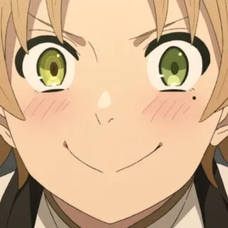😃 Anime, Cười, Đỏ mặt, Vui vẻ, Nhân vật telegram sticker