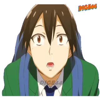 😳 DIGE44 Anime, Hoạt hình, Sốc, Ngạc nhiên, Phản ứng, Meme telegram sticker