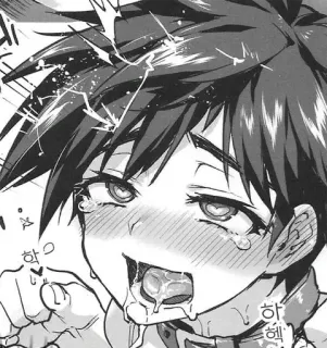 ❤️ Anime, Manga, Explicite, Visage, Pleurs, Ecchi, Fantaisie whatsapp sticker