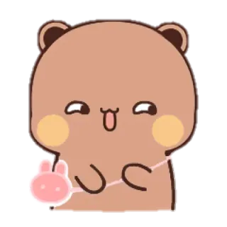 🐻 beruang, imut, kawaii, kartun, binatang, stiker telegram sticker
