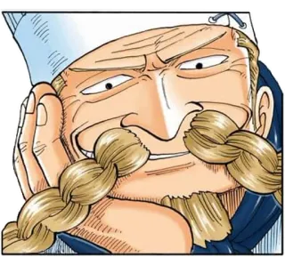 😏 Vice Admiral Garp One Piece Anime, Manga, One Piece, Vizeadmiral Garp, Charakter telegram sticker