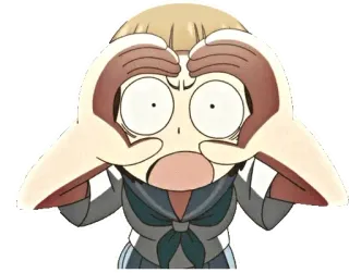 👀 애니메이션, 놀람, 충격, 만화, 표정, 만화 telegram sticker
