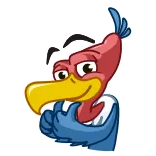 👍 burung, kartun, binatang, humor, ilustrasi, karakter whatsapp sticker