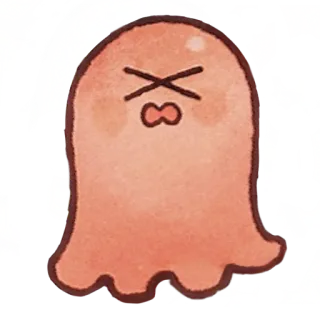 😫 geist, cartoon, aufkleber, niedlich, rosa whatsapp sticker