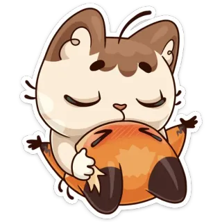 💏 gato, abrazo, lindo, animal, kawaii, mascota telegram sticker