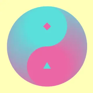 ☯ yin yang, balance, harmony, duality, peace, symbol telegram sticker