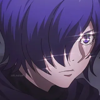 😡 Touka Kirishima Tokyo Ghoul Anime, Lila Haare, Charakter, Touka Kirishima, Tokyo Ghoul telegram sticker