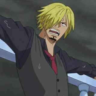 🎷 Sanji One Piece Anime, Kochen, Blond, Strohhutpiraten whatsapp sticker