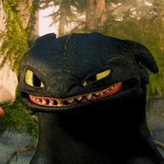 📍 Toothless How to Train Your Dragon Drache, niedlich, Cartoon, Animation, Nachtschatten telegram sticker
