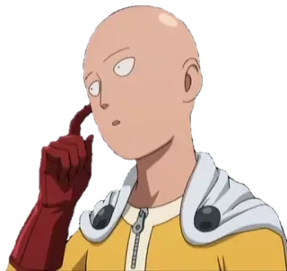 🤔 Saitama One-Punch Man Аниме, Супергерой, Ванпанчмен, Сайтама, Герой telegram sticker