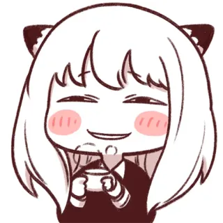 😏 Anya Forger Spy x Family Animé, Dessin animé, Mignon, Kawaii, Manga, Thé, Forger, Anya telegram sticker