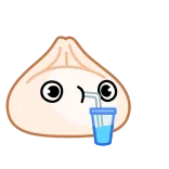 😯 raviolo, cibo, bevanda, carino, cartone animato, emoji telegram sticker