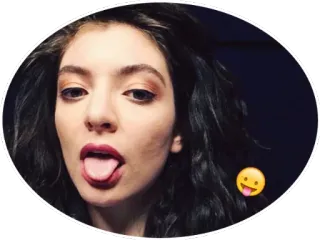 😛 mulher, língua, selfie, rosto, expressão, pessoa telegram sticker
