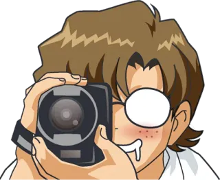 😛 appareil photo, photographie, photographe, animé, dessin animé telegram sticker