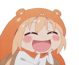 😍 Umaru Doma Himouto! Umaru-chan Аниме, Умару, Чиби, Милый, Счастливый, Каваий telegram sticker