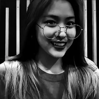 🕶 mulher, óculos, retrato, sorriso, pessoa telegram sticker