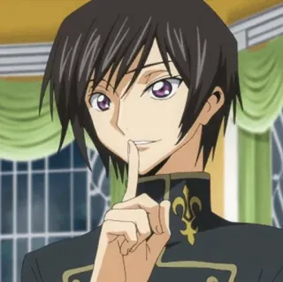 🥀 Lelouch Lamperouge Code Geass Anime, Personaggio, Lelouch, Code Geass, Personaggio immaginario, Personaggio anime whatsapp sticker