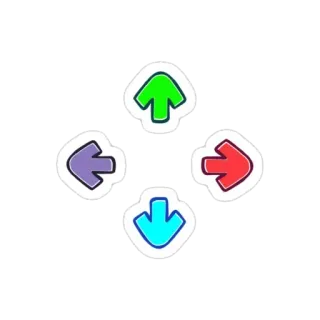 👈 arrow, direction, symbol, game, navigation whatsapp sticker