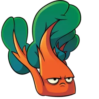 ☹️ Plants vs Zombies, Piante, Cartone animato, Arrabbiato, Vegetale, Gioco per cellulare whatsapp sticker