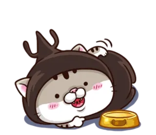 😃 고양이, 스티커, 귀여운, 동물, 만화, 애완 동물, 카와이 telegram sticker