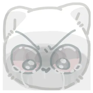 😭 кот, грустный, плачущий, эмодзи, стикер, мультфильм, милый, злой whatsapp sticker