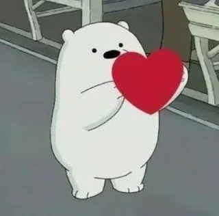 ❤️ Ice Bear We Bare Bears การ์ตูน, หมี, ความรัก, หัวใจ, น่ารัก, ไอซ์แบร์, วีแบร์แบร์ส telegram sticker