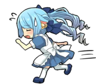 😓 Anime, Hoạt hình, Chạy, Dễ thương, Kawaii telegram sticker