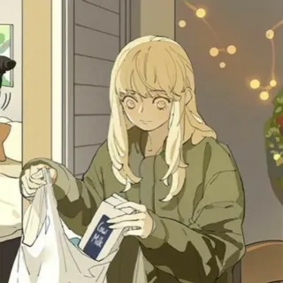 🌟 Cow Milk Anime, Cartoon, Milch, Mädchen, Lebensmittel whatsapp sticker