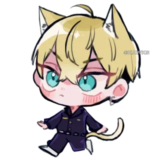 🏃‍♂️ ©HAWKS Chibi, Anime, Mèo, Dễ thương, Manga, Kawaii telegram sticker
