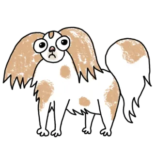 😐 hond, huisdier, dier, schattig, cartoon whatsapp sticker