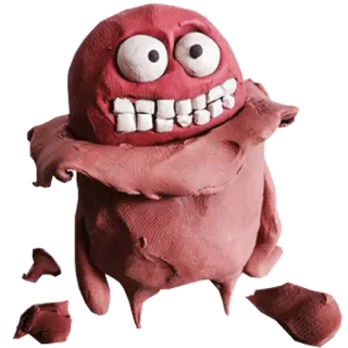 😁 monster, knete, cartoon, figur, lustig, kreatur whatsapp sticker