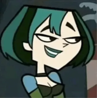 😄 Gwen Total Drama мультфильм, анимированный, персонаж, Гвен, Total Drama, телешоу telegram sticker